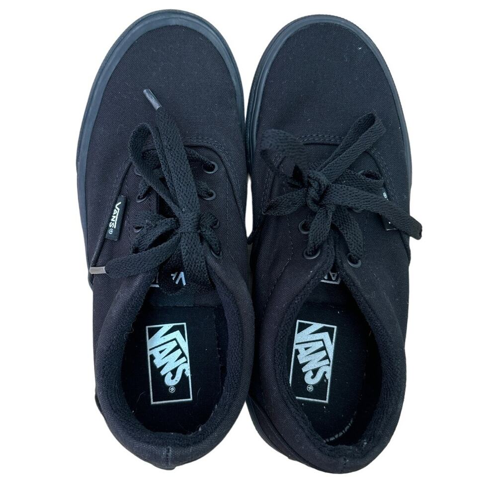 VANS Shoes Youth Size 2 Authentic Pro Black Canvas Lace Up Skater Casual $60